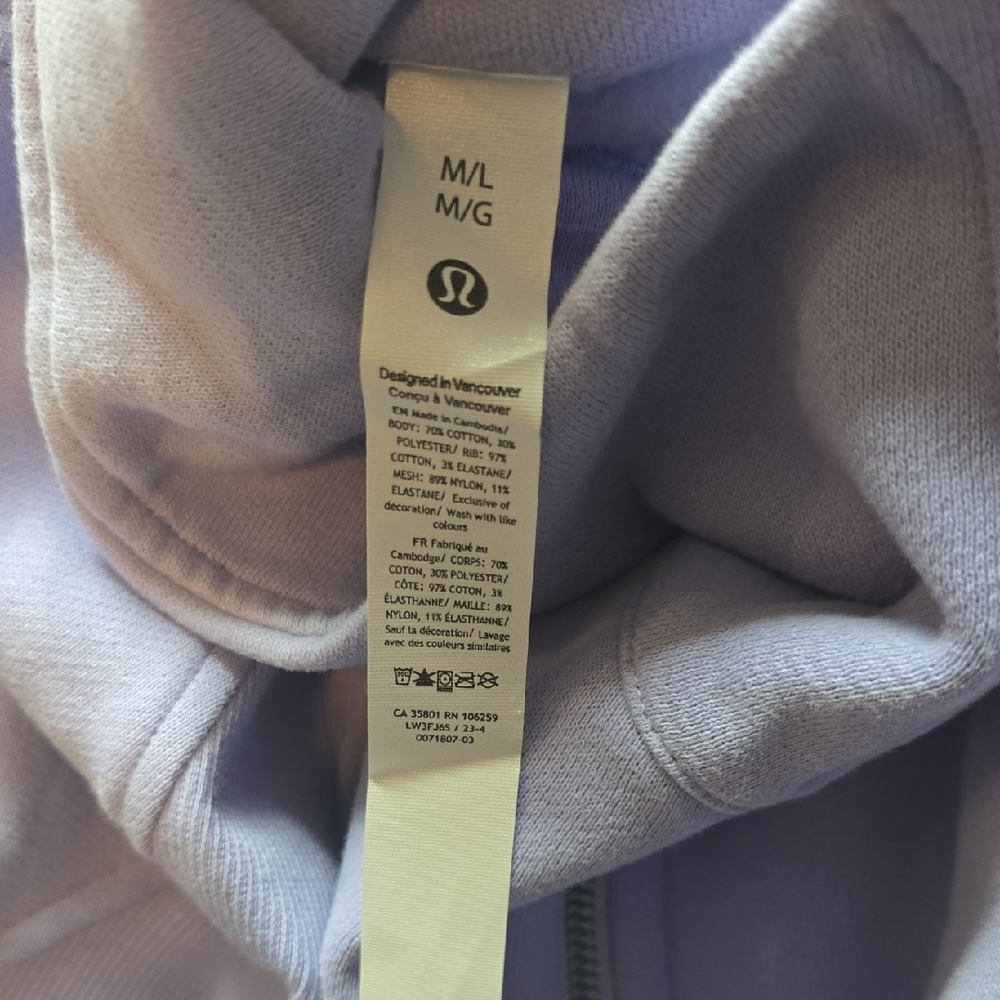 💜NWOT Lavender Lululemon Half-Zip Women's Sweater💜 - Picture 3 of 5